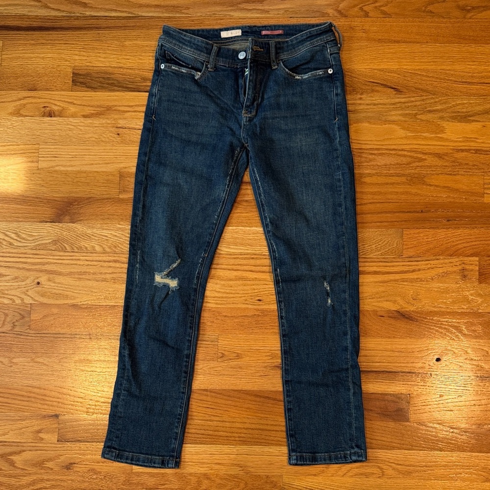 Pilcro Dark Wash Boyfriend Skinny Jeans